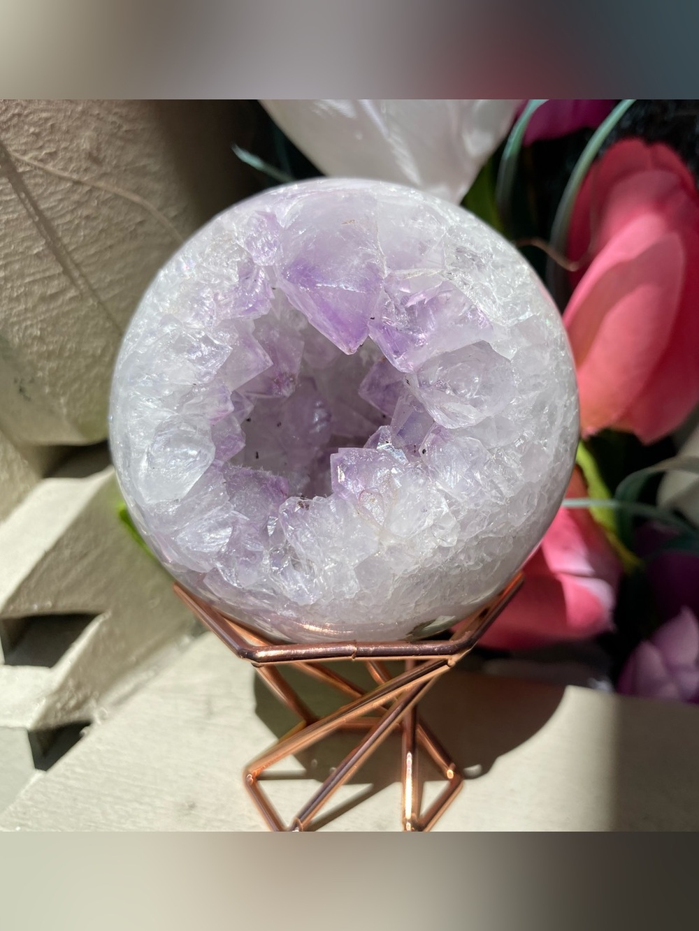 Quartz & Amethyst Sphere